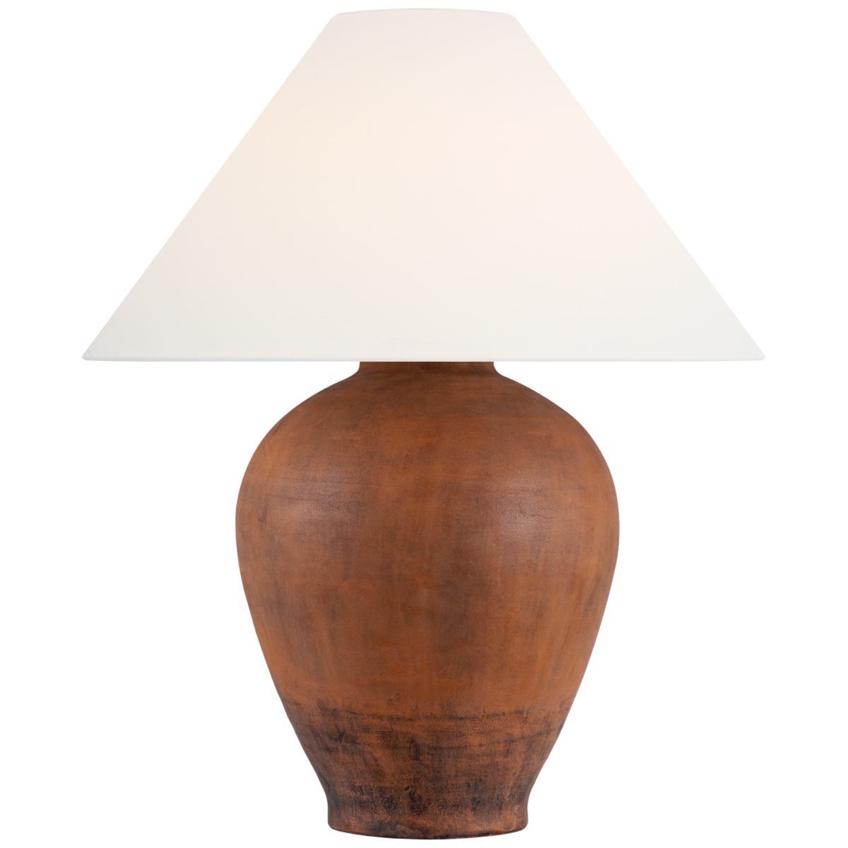 Fischer 36" Table Lamp | Natural Terracotta | Linen Shade
