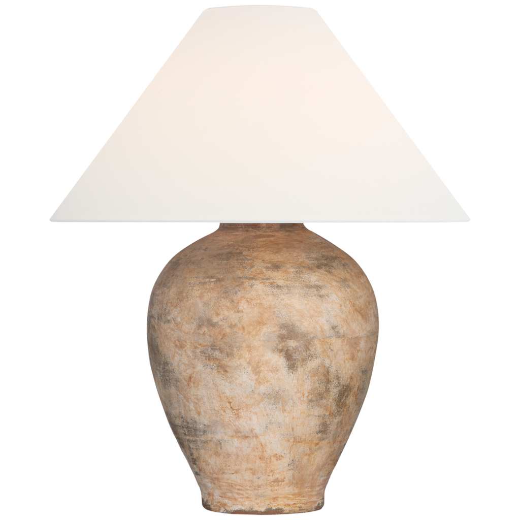 Fischer 36" Table Lamp | Rustic Terracotta | Linen Shade
