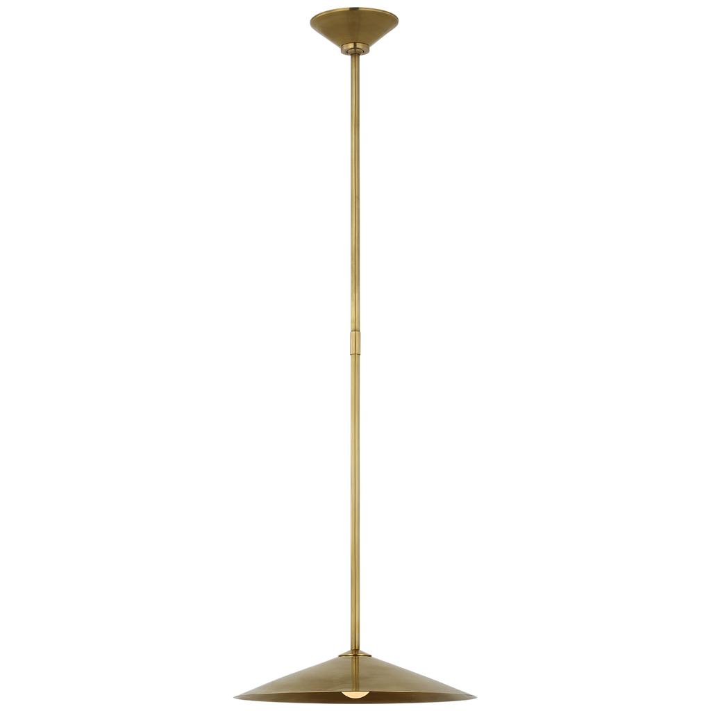 Ponce 13" Pendant | Hand-Rubbed Antique Brass | Hand-Rubbed Antique Brass Shade