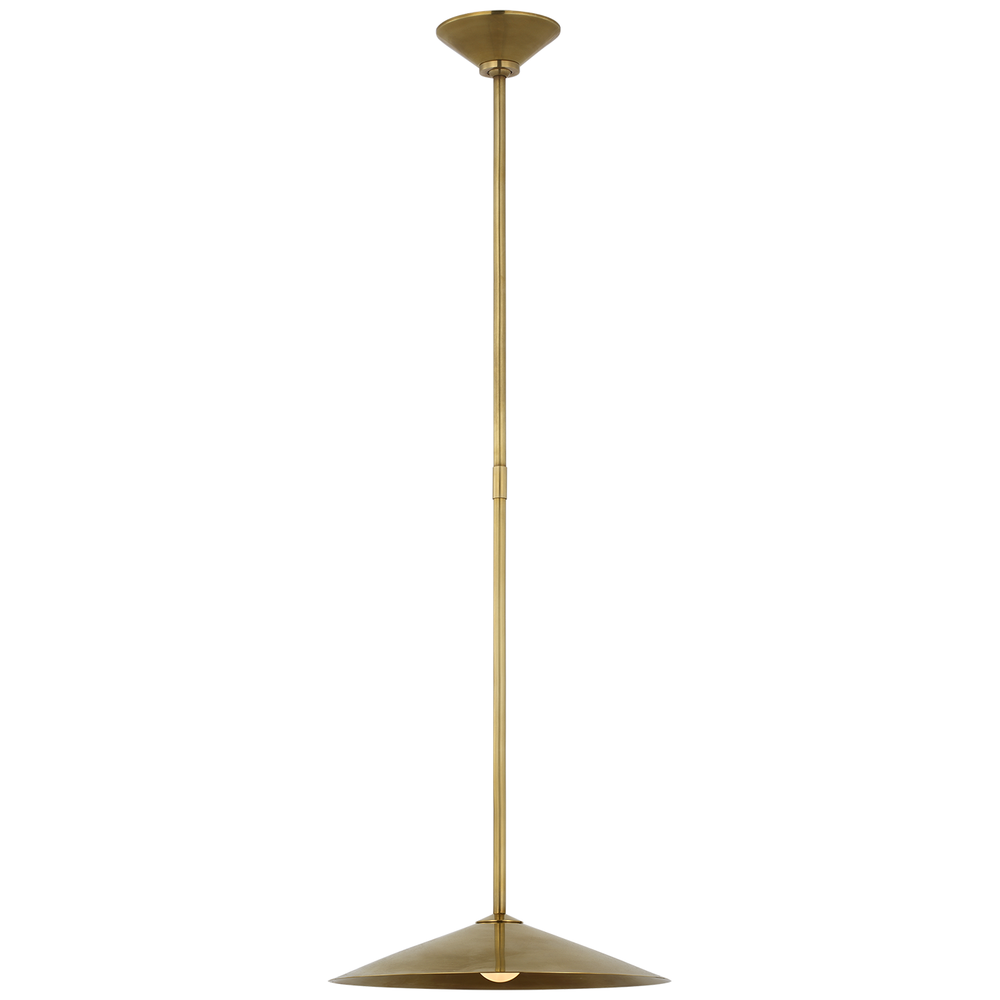 Ponce 13" Pendant | Hand-Rubbed Antique Brass | Hand-Rubbed Antique Brass Shade