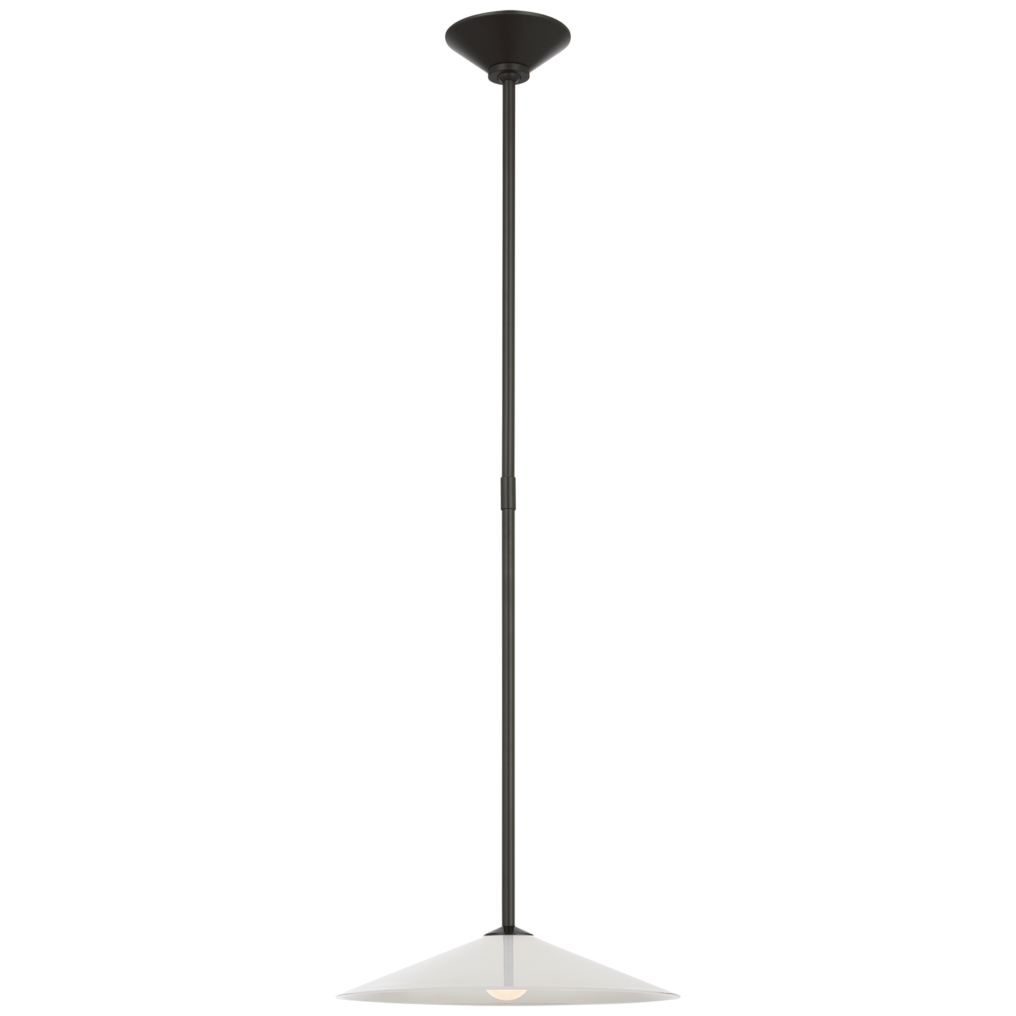 Ponce 13" Pendant | Modern Iron | Milk White Glass