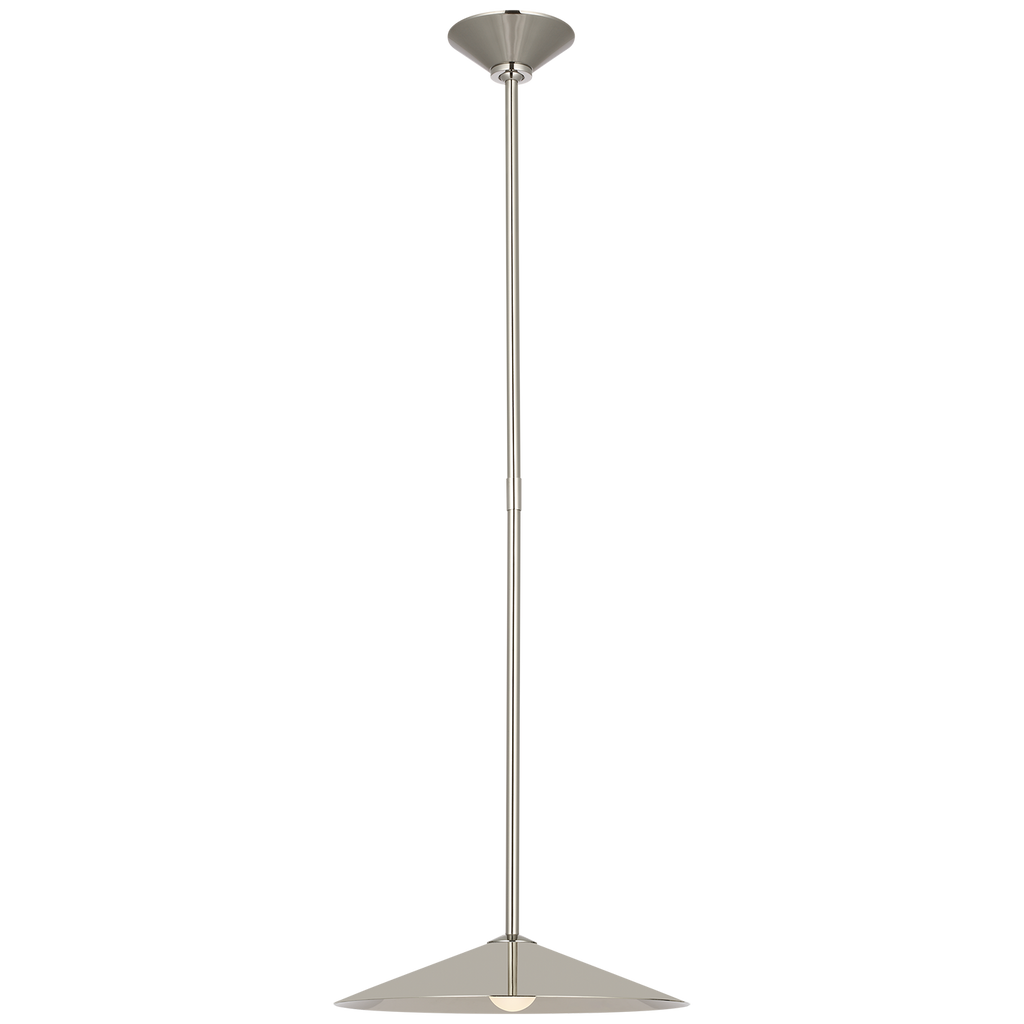 Ponce 13" Pendant | Polished Nickel | Polished Nickel Shade
