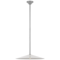 Ponce 18" Pendant | Polished Nickel | Milk White Glass Shade