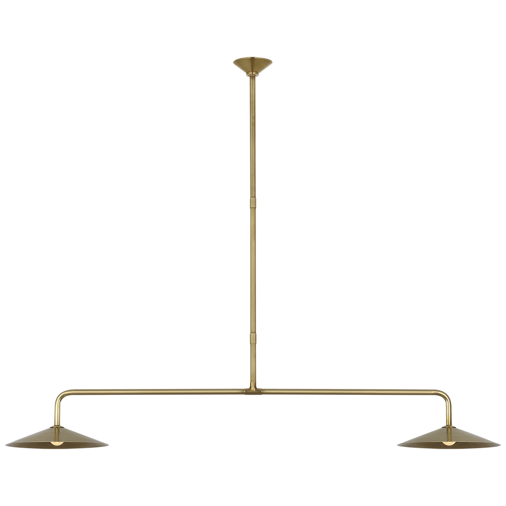 Ponce 62" Linear Pendant | Hand-Rubbed Antique Brass | Hand-Rubbed Antique Brass Shades