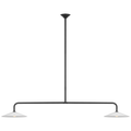 Ponce 62" Linear Pendant | Modern Iron | Milk White Glass Shades