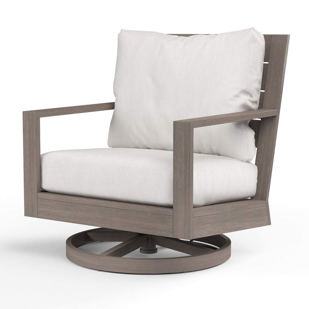Laguna Swivel Club Rocker in Canvas Flax, No Welt