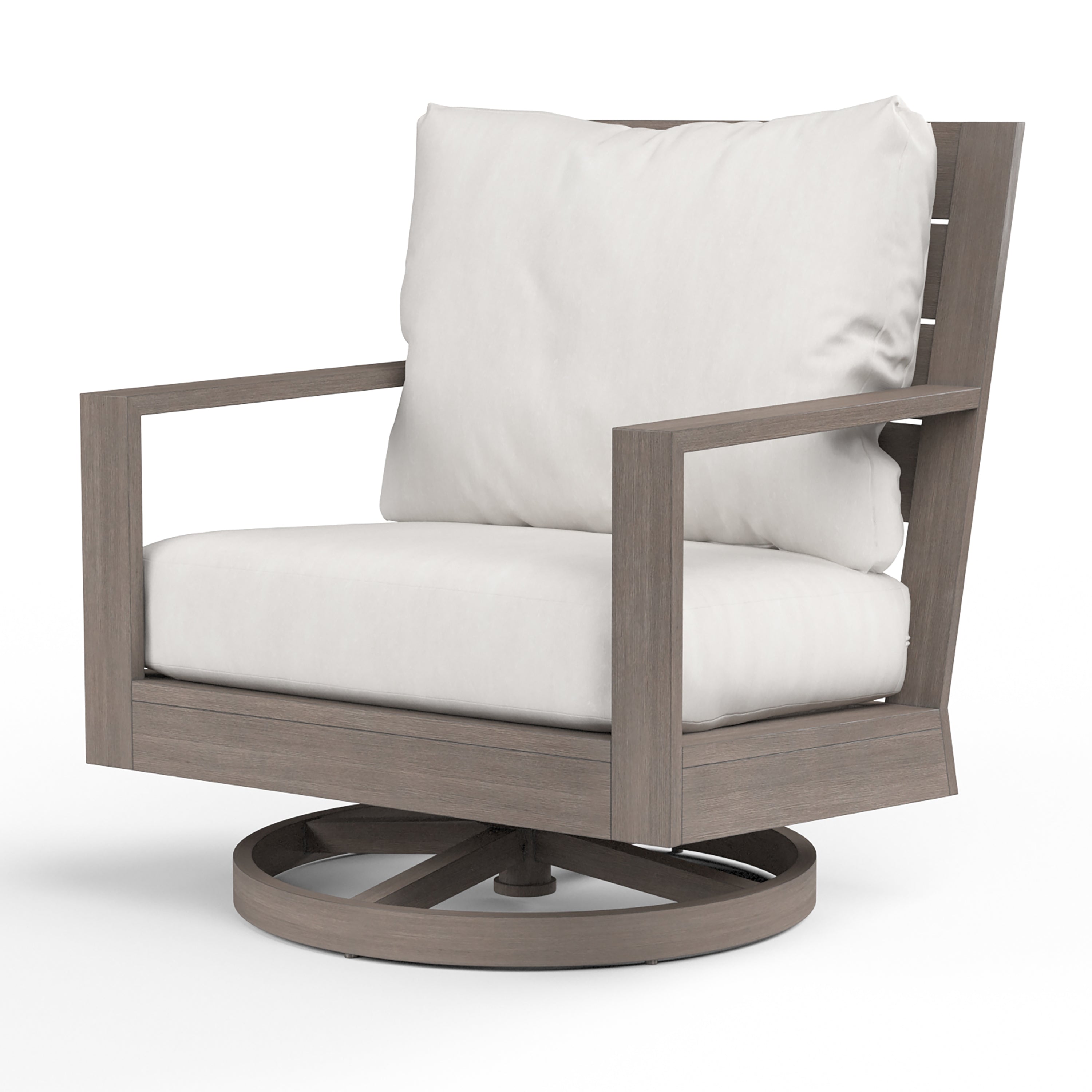 Laguna Swivel Club Rocker in Canvas Flax, No Welt