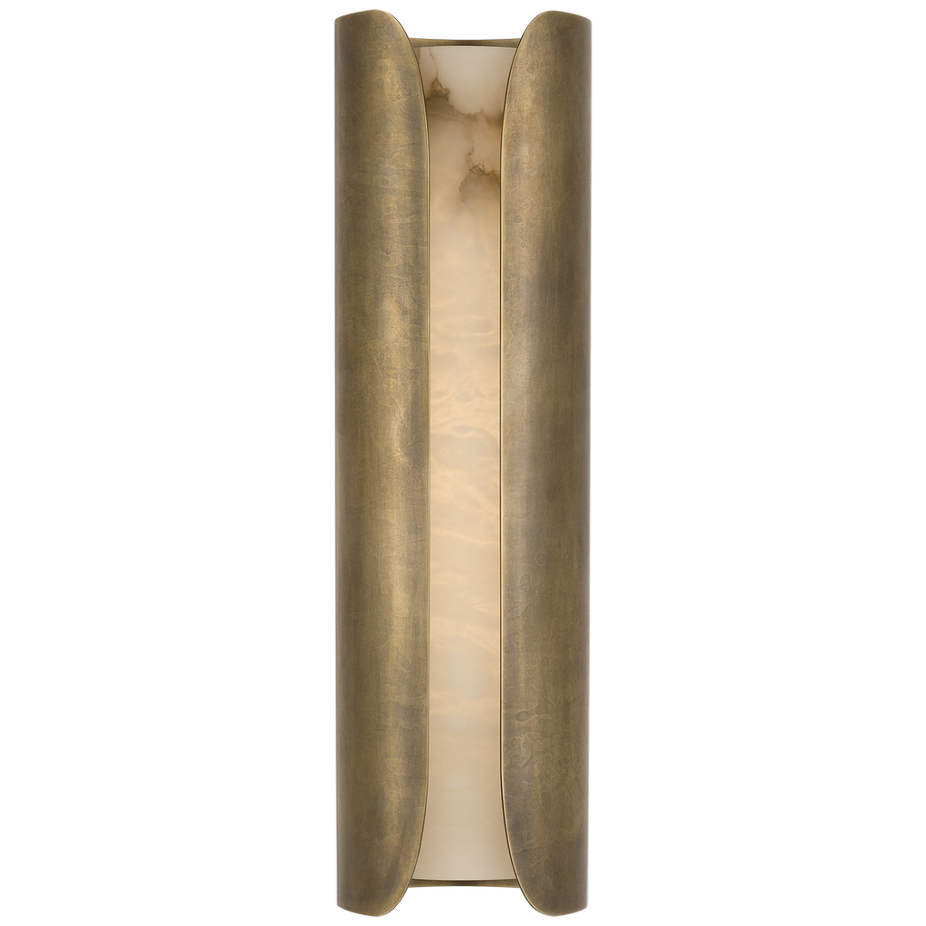 Armise 18" Sconce | Mottled Brass | Alabaster