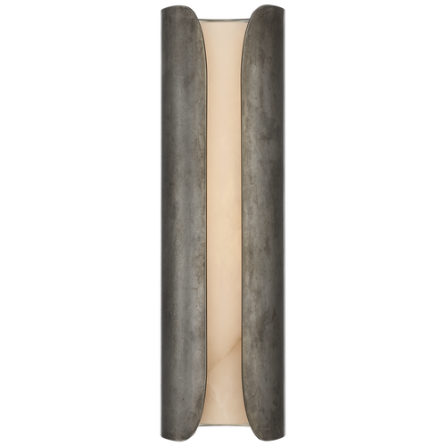 Armise 18" Sconce | Mottled Pewter | Alabaster