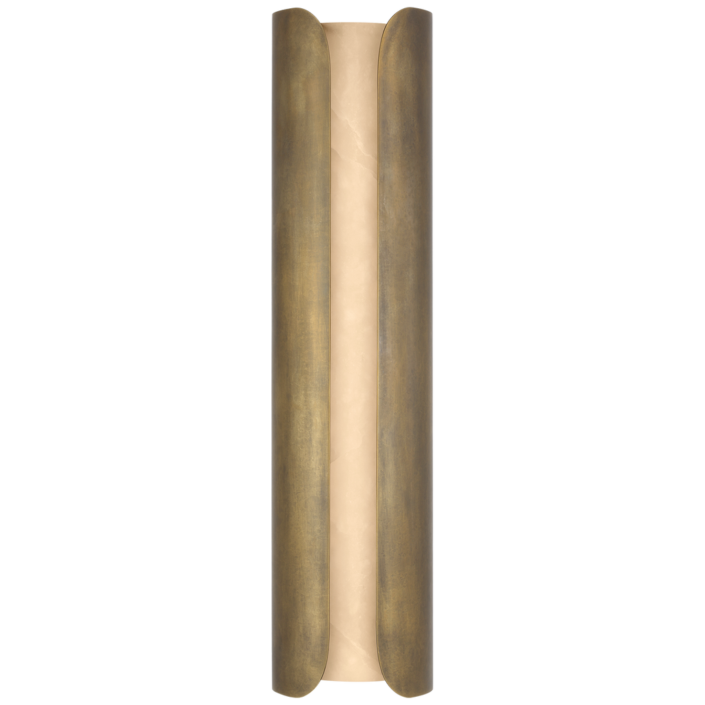 Armise 29" Sconce | Mottled Brass | Alabaster