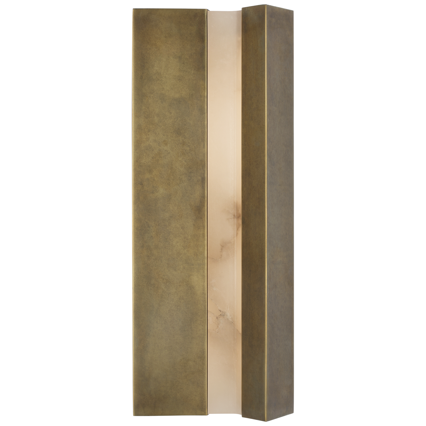 Austera 20" Sconce | Mottled Brass | Alabaster