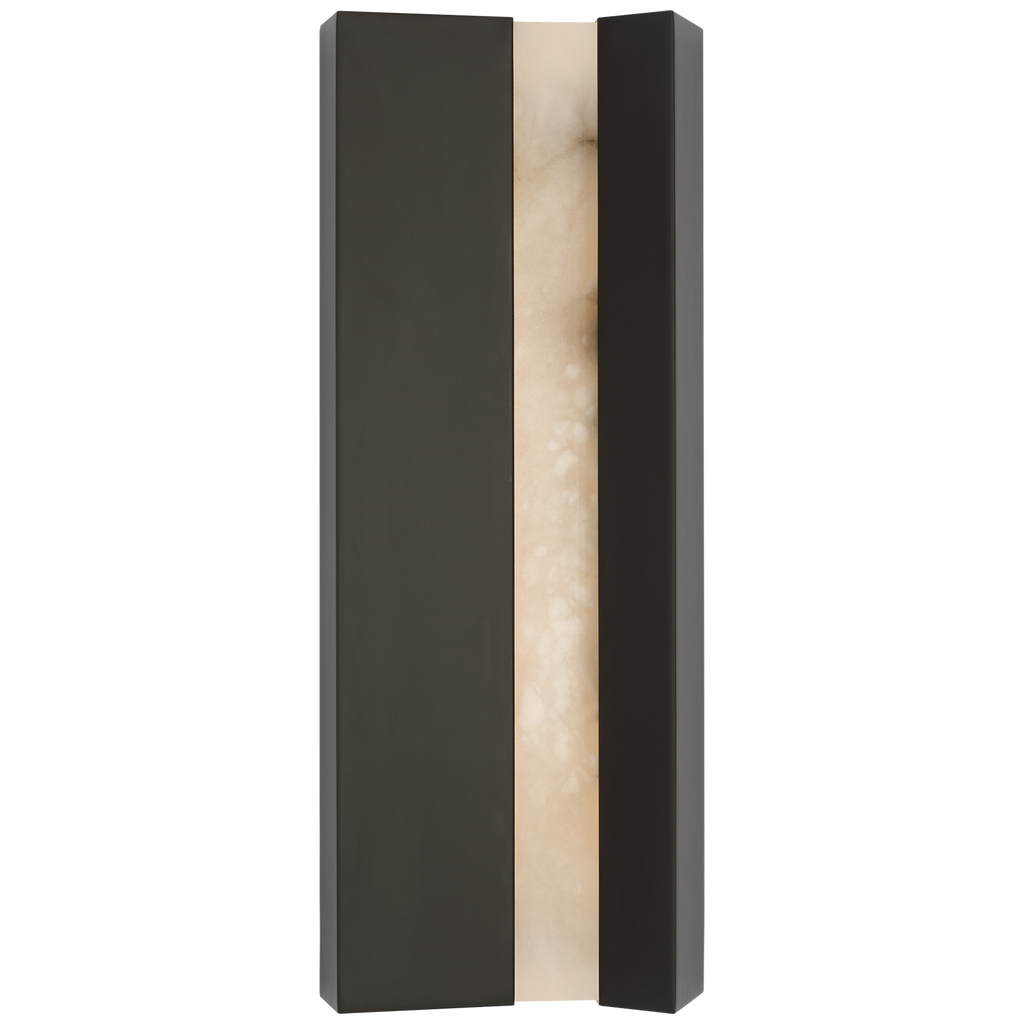 Austera 20" Sconce | Matte Carbon | Alabaster