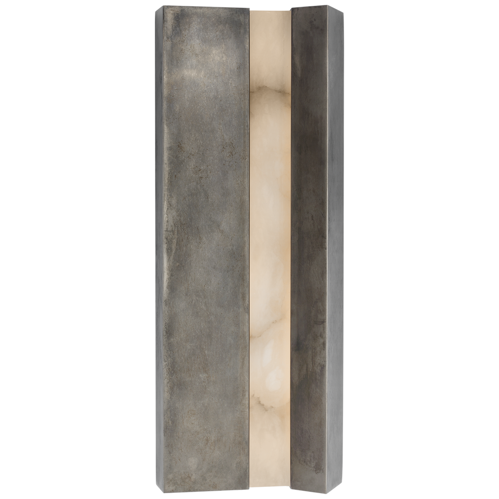 Austera 20" Sconce | Mottled Pewter | Alabaster