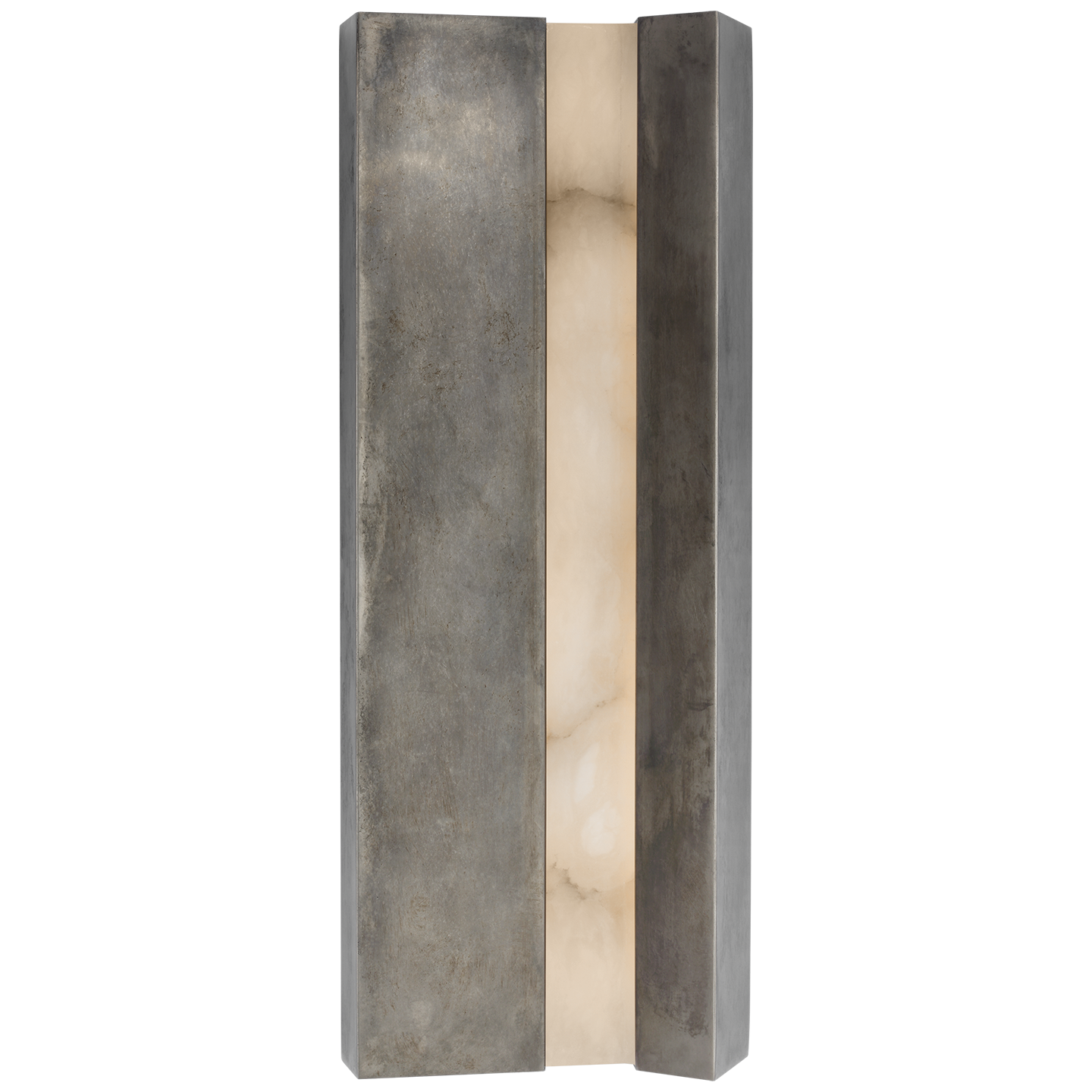 Austera 20" Sconce | Mottled Pewter | Alabaster