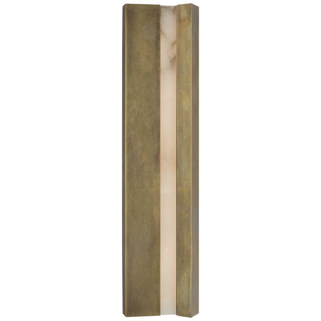 Austera 32" Sconce | Mottled Brass | Alabaster