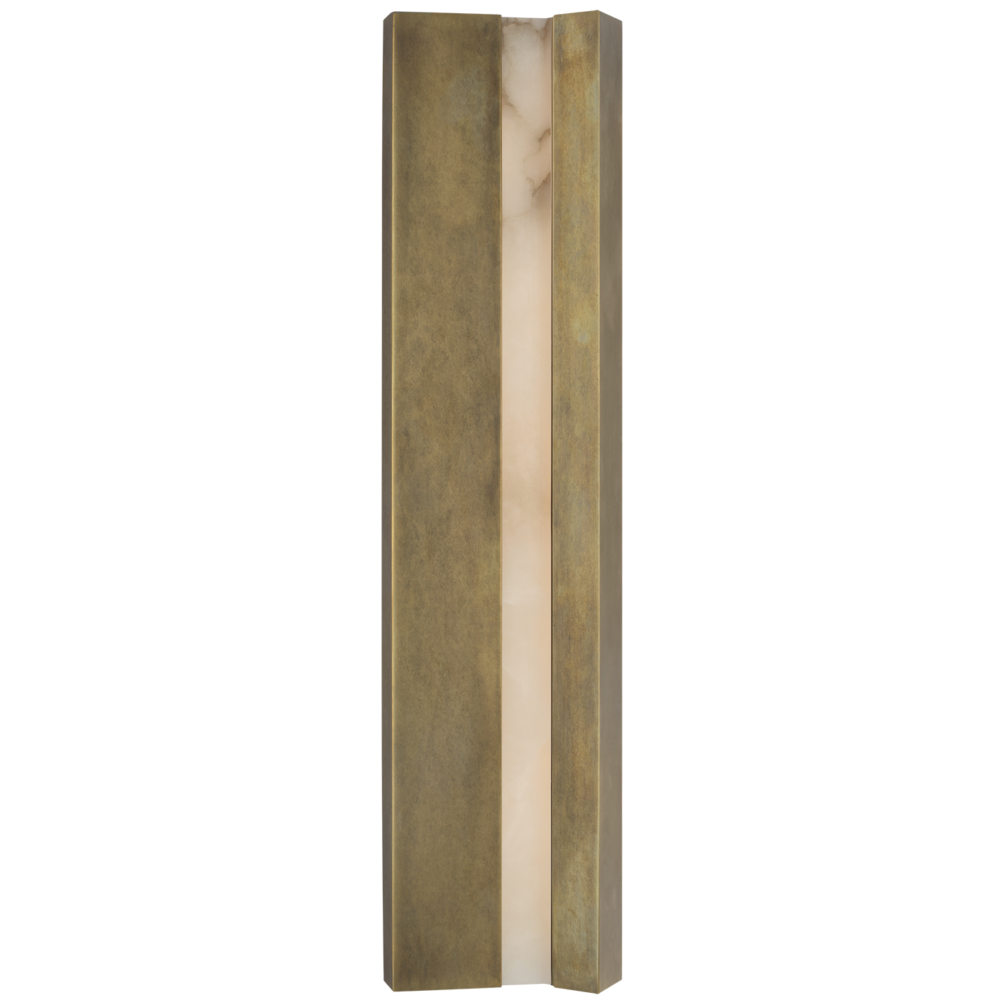 Austera 32" Sconce | Mottled Brass | Alabaster