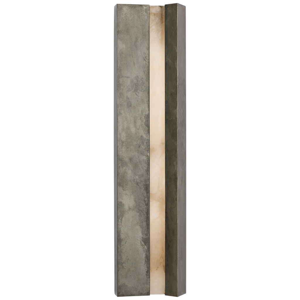 Austera 32" Sconce | Mottled Pewter | Alabaster