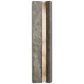 Austera 32" Sconce | Mottled Pewter | Alabaster