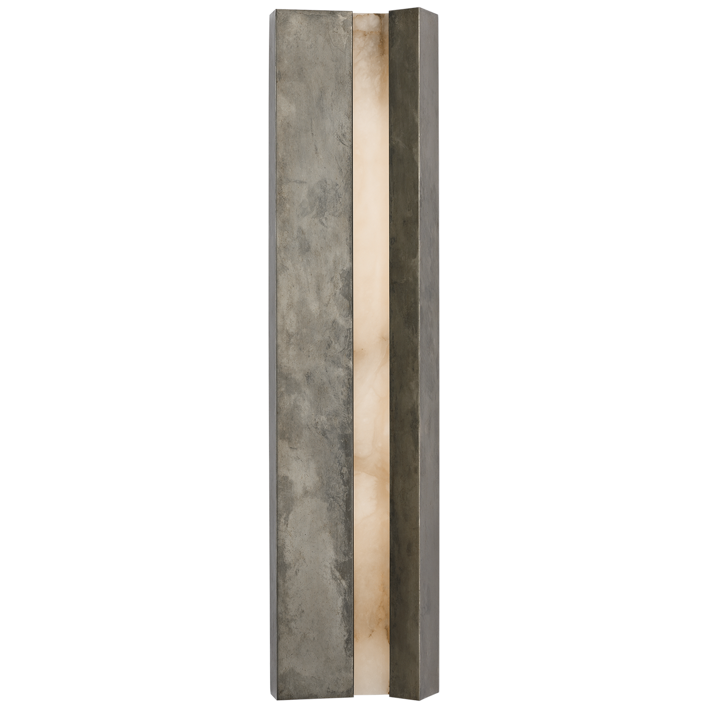Austera 32" Sconce | Mottled Pewter | Alabaster
