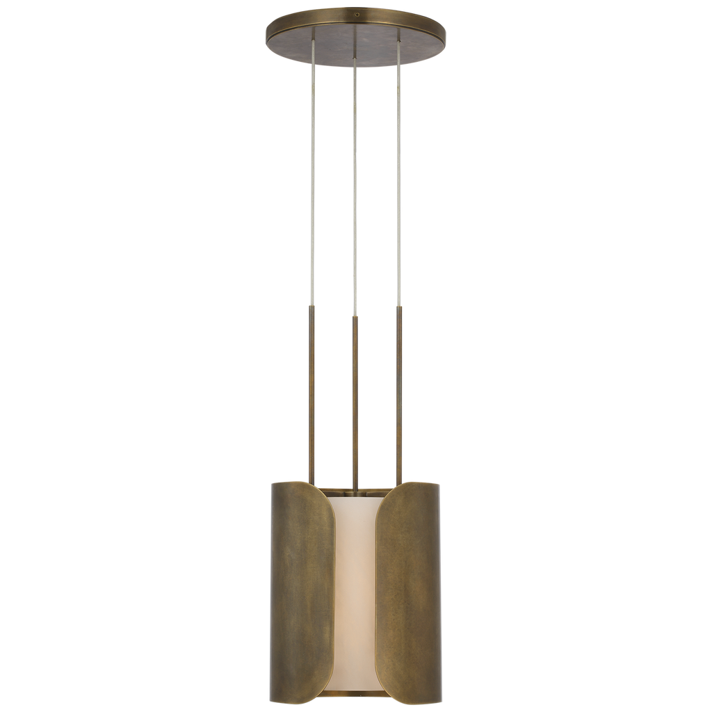 Armise 11" Pendant | Mottled Brass | Alabaster
