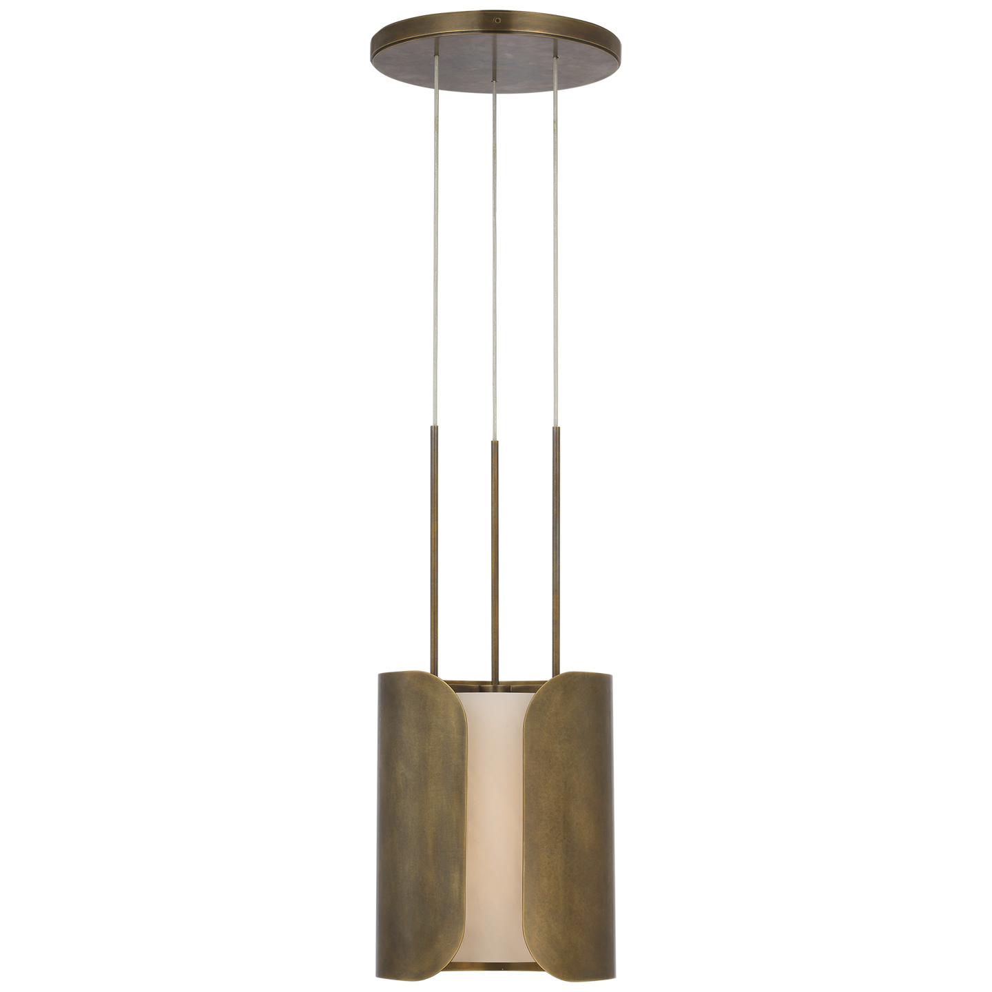 Armise 11" Pendant | Mottled Brass | Alabaster