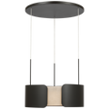 Armise 28" Drum Chandelier | Matte Carbon | Nova Frost