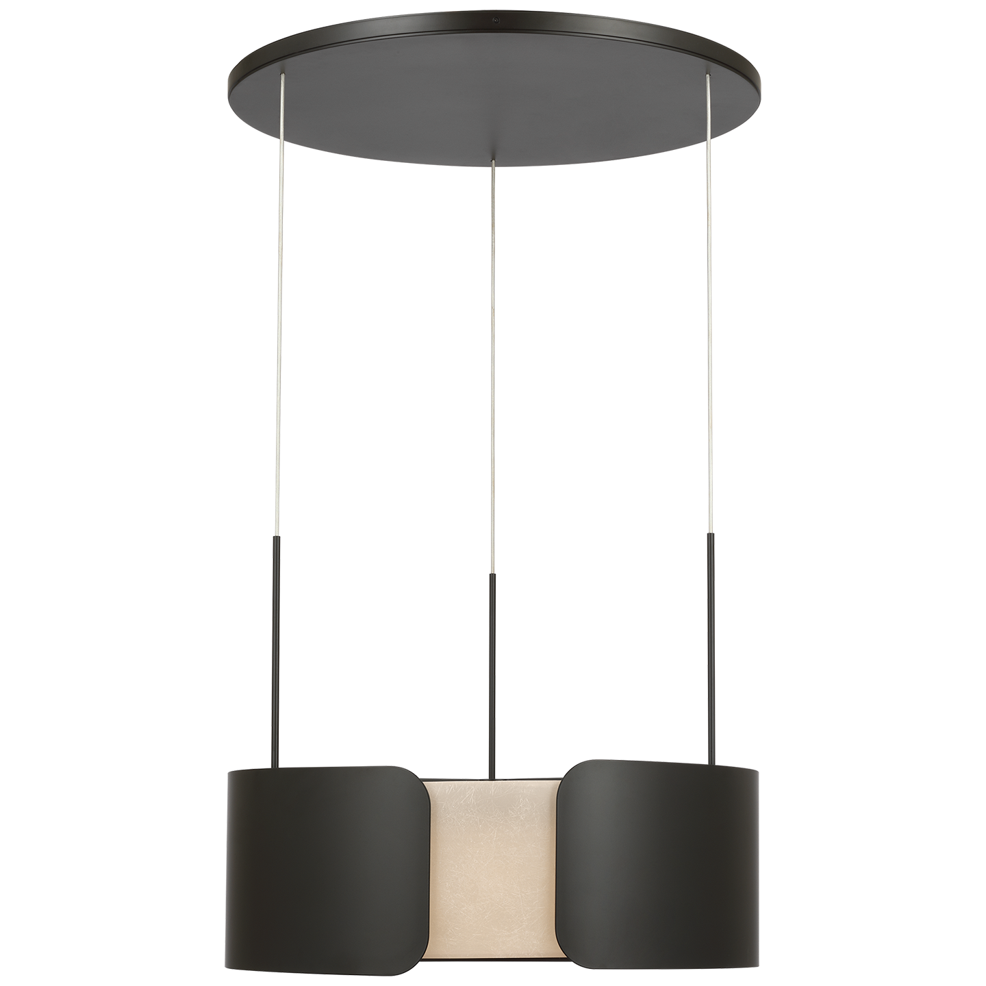 Armise 28" Drum Chandelier | Matte Carbon | Nova Frost