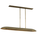 Remi 60" Linear Pendant | Mottled Brass and Warm Walnut