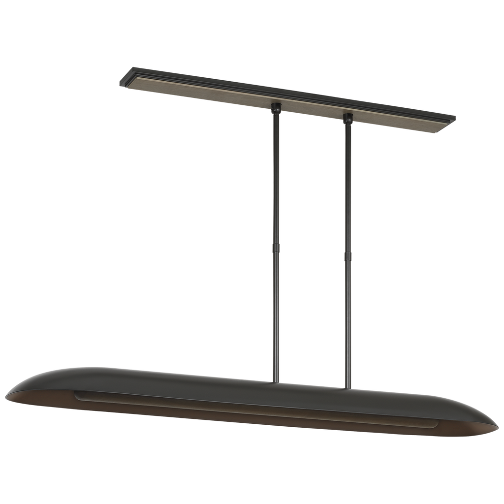 Remi 60" Linear Pendant | Matte Carbon and Warm Walnut