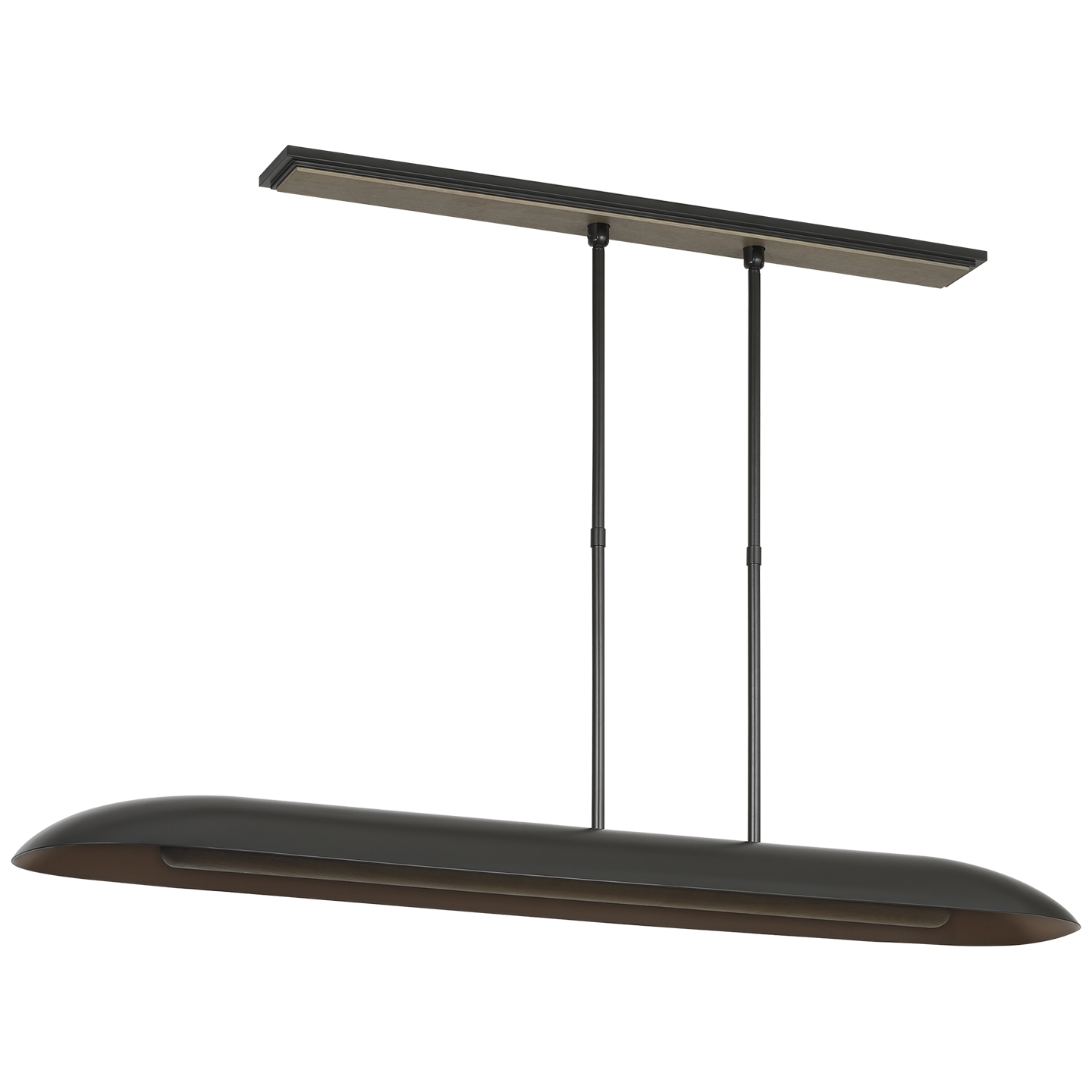 Remi 60" Linear Pendant | Matte Carbon and Warm Walnut
