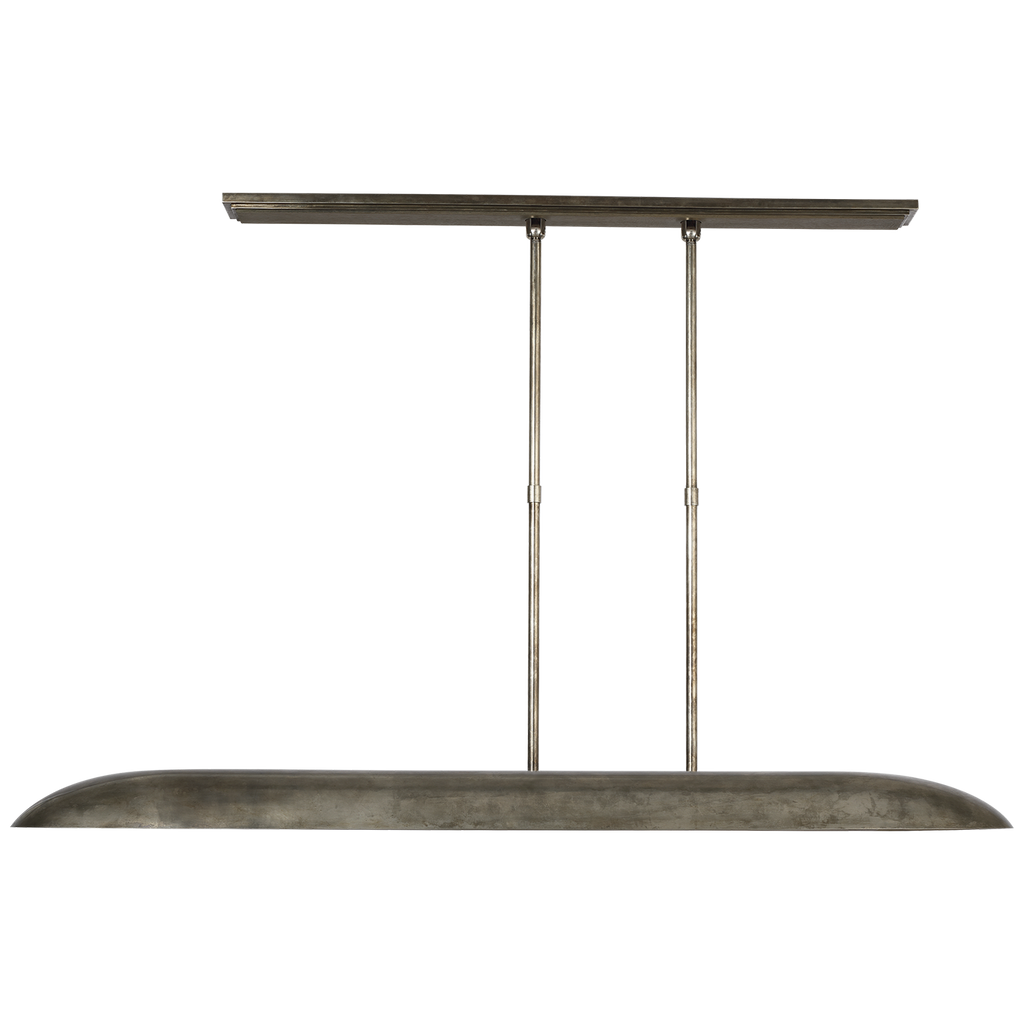Remi 60" Linear Pendant | Mottled Pewter and Warm Walnut
