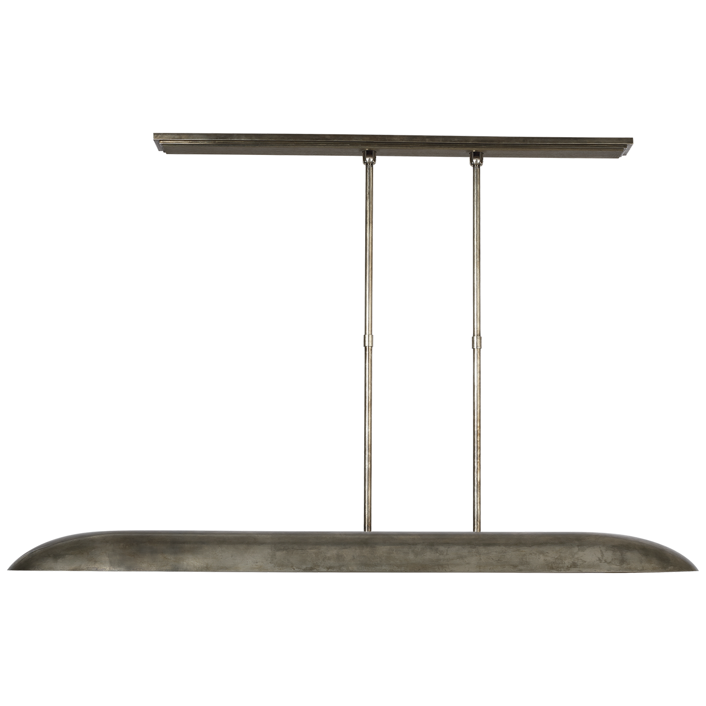Remi 60" Linear Pendant | Mottled Pewter and Warm Walnut