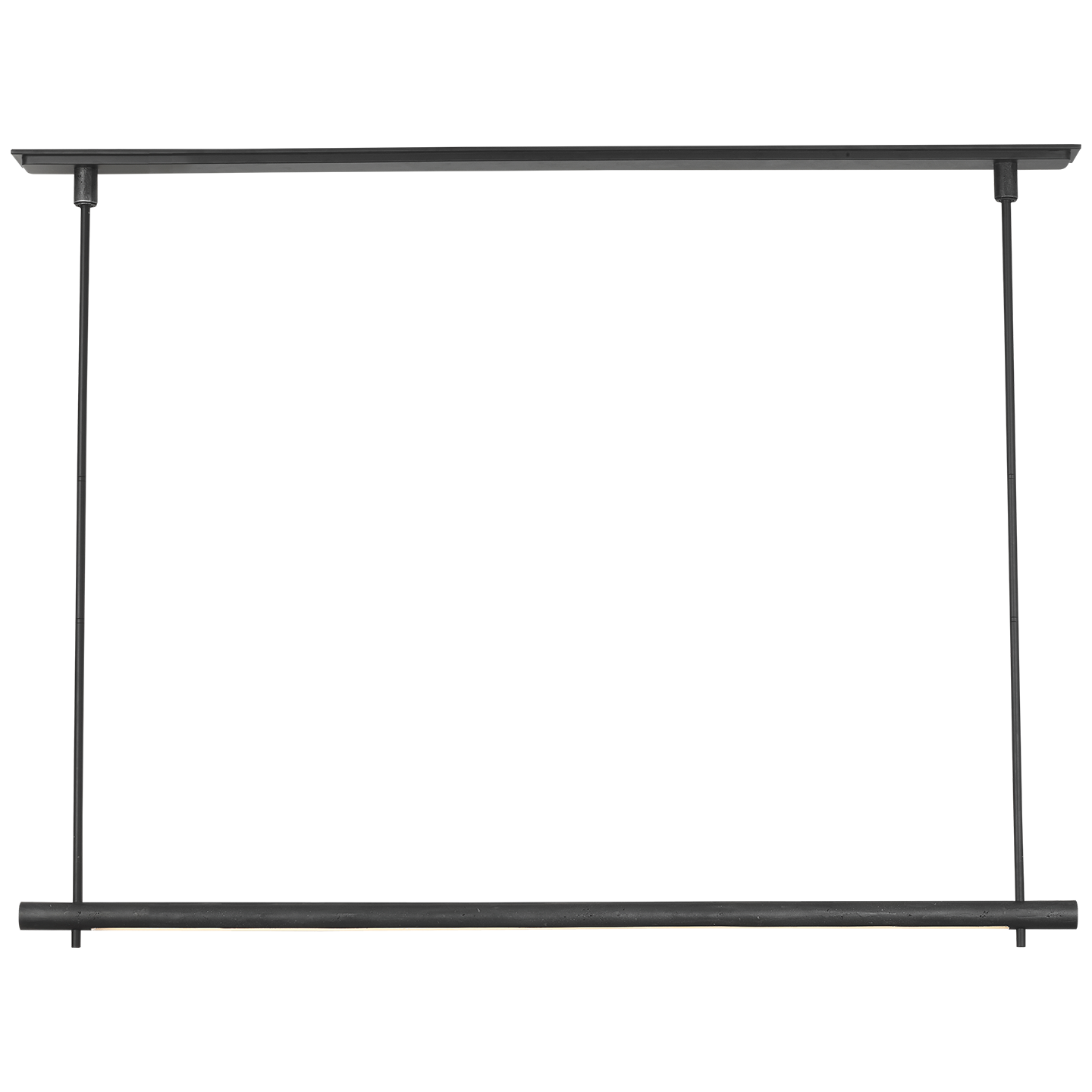 Stahl 60" Linear Chandelier | Museum Carbon | Nova Frost Lens
