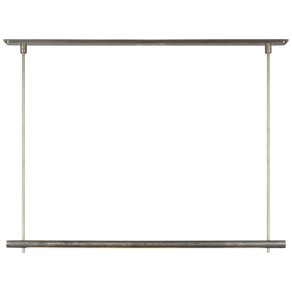 Stahl 60" Linear Chandelier | Museum Pewter | Nova Frost Lens