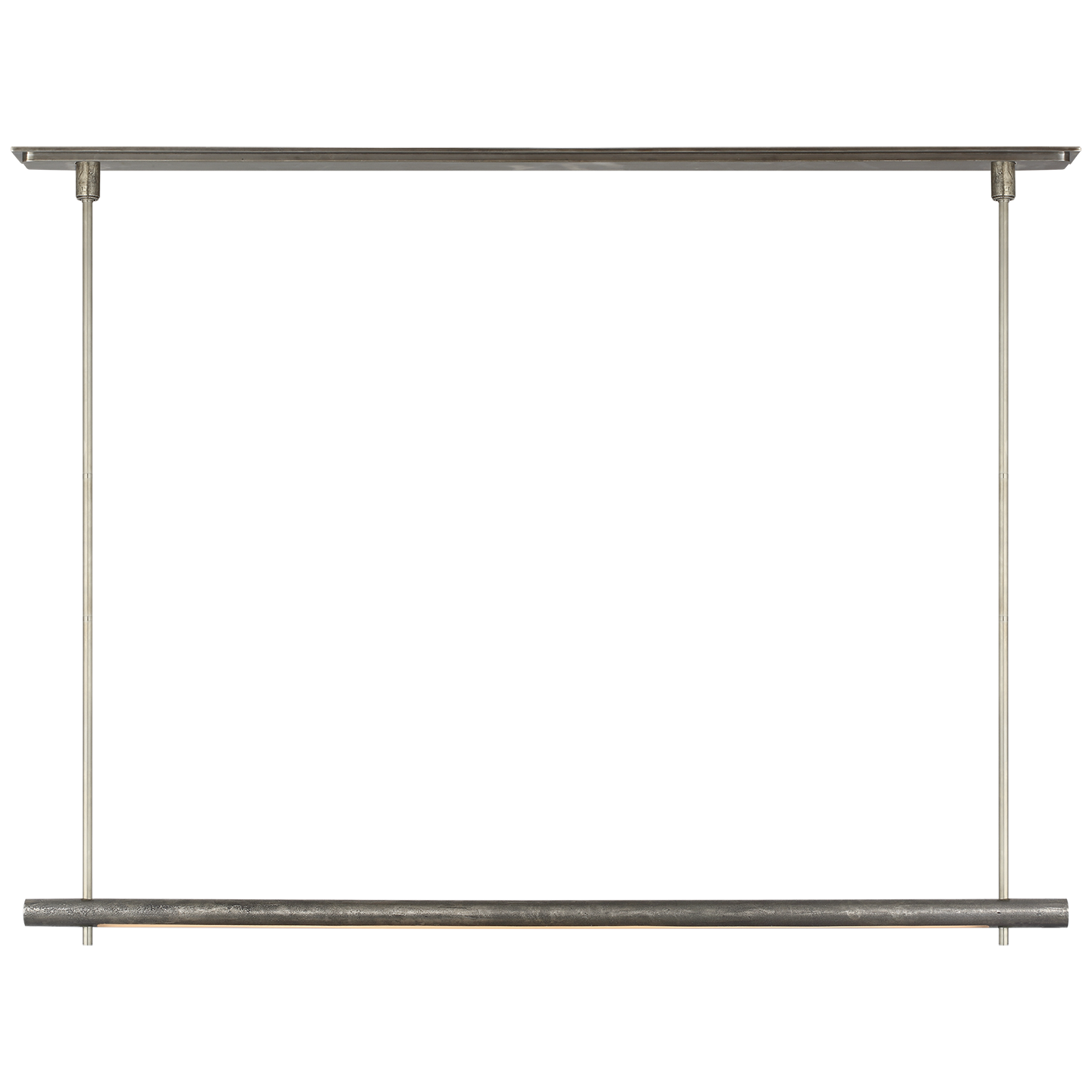 Stahl 60" Linear Chandelier | Museum Pewter | Nova Frost Lens