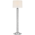 Shae 65" Sculpted Floor Lamp | Aged Iron | Linen Shade