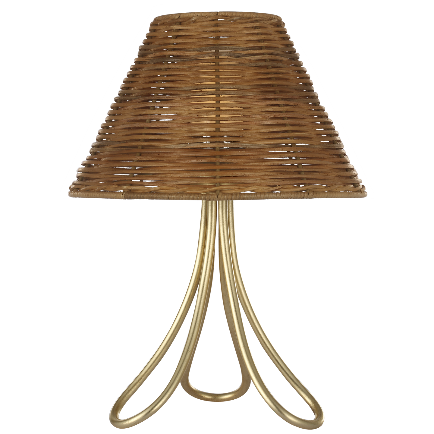 Jeanne 13" Cordless Accent Lamp | Gild | Natural Wicker Shade