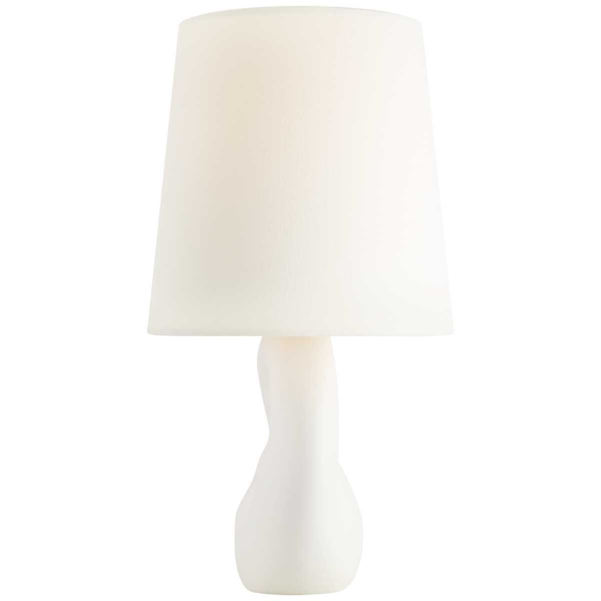 Adria 16" Cordless Table Lamp | Plaster White | Linen Shade