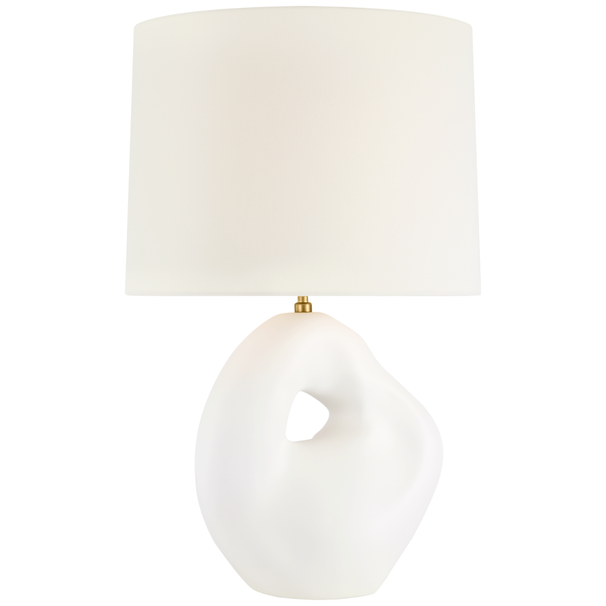 Adria 25" Cordless Table Lamp | Plaster White | Linen Shade