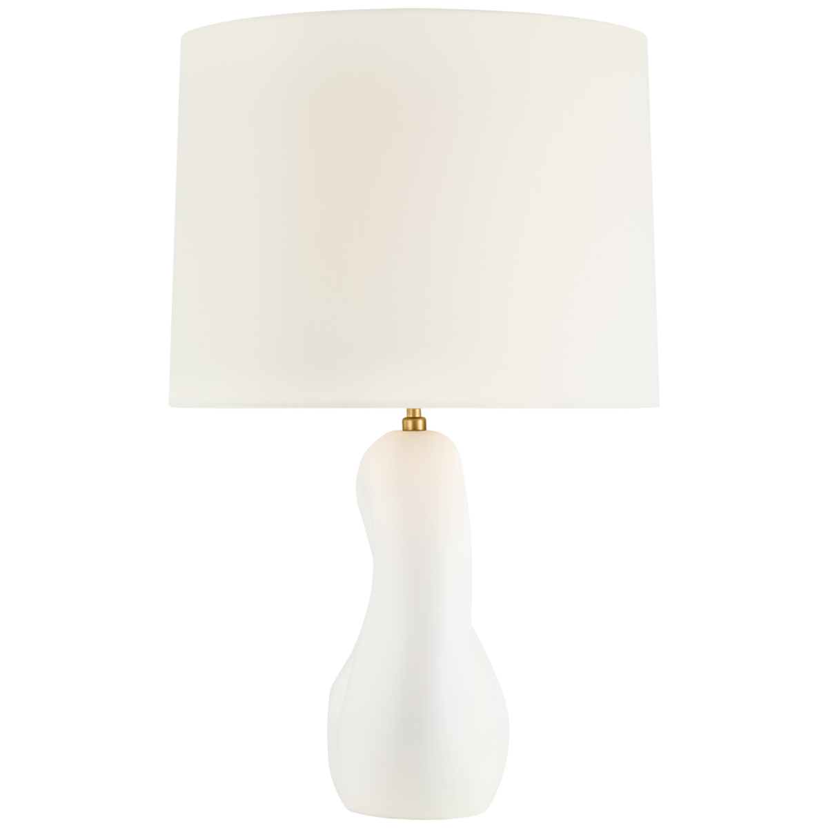 Adria 25" Cordless Table Lamp | Plaster White | Linen Shade