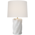 Ripley 25" Torsade Table Lamp | Alabaster | Linen Shade