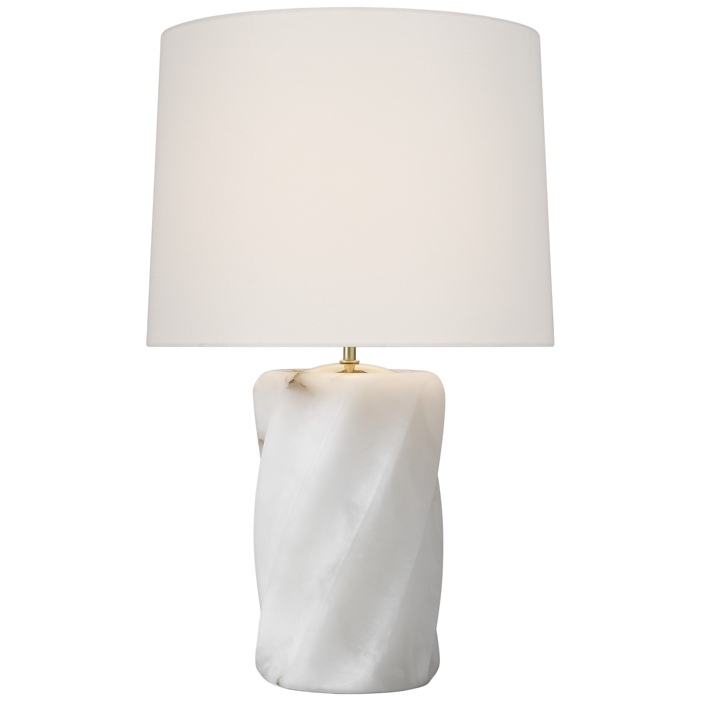Ripley 25" Torsade Table Lamp | Alabaster | Linen Shade