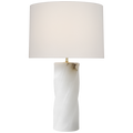 Ripley 29" Torsade Table Lamp | Alabaster | Linen Shade