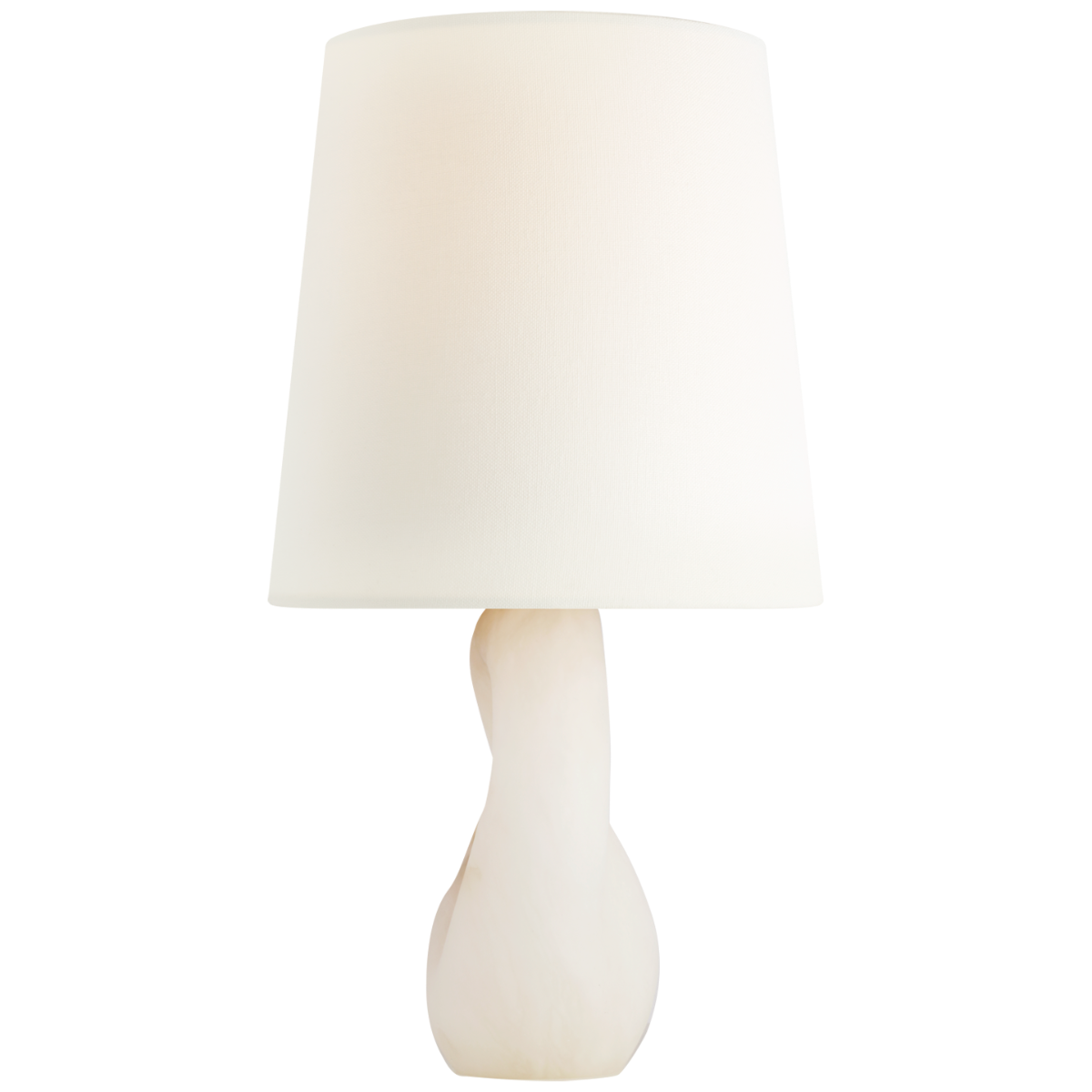 Adria 16" Cordless Table Lamp | Alabaster | Linen Shade