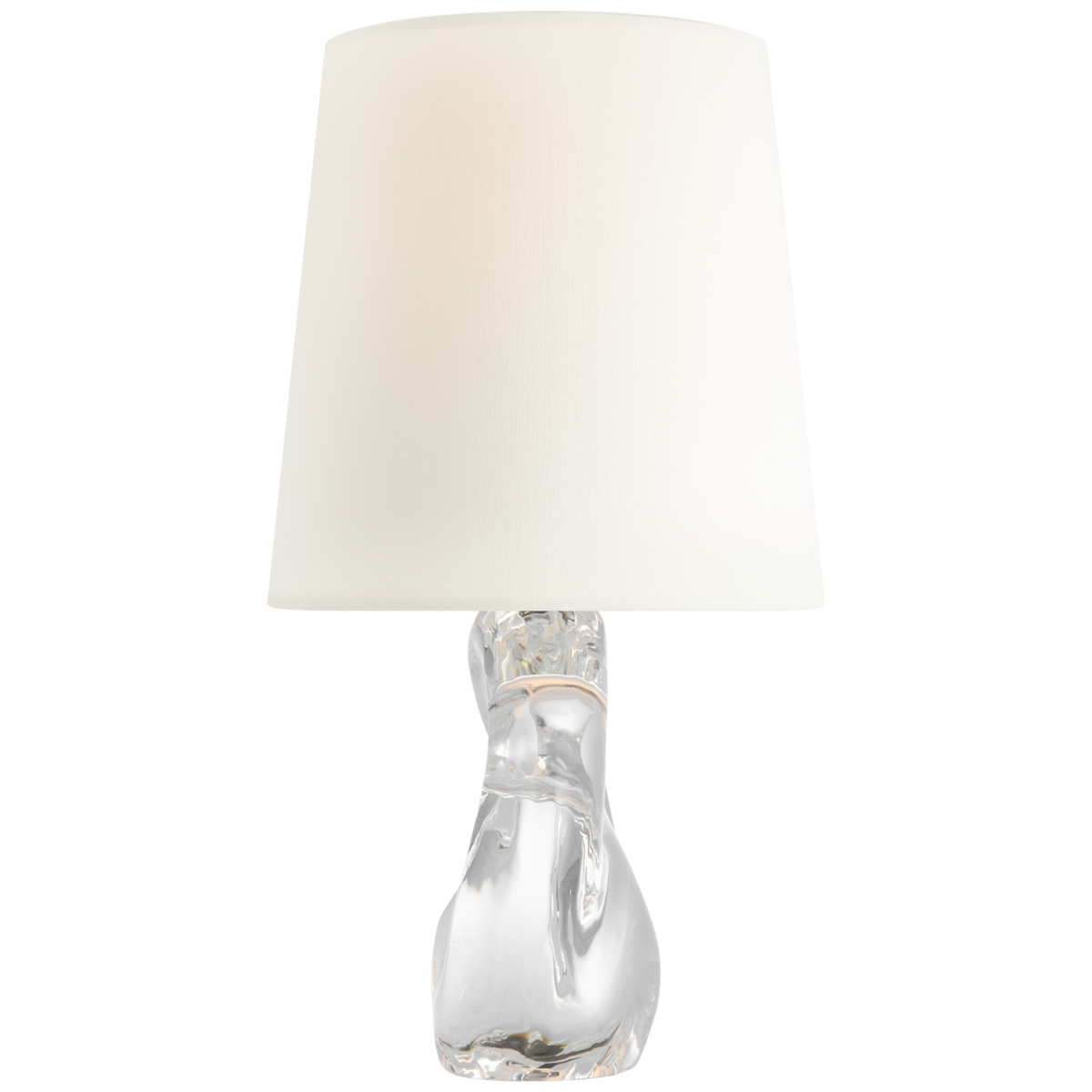 Adria 16" Cordless Table Lamp | Crystal | Linen Shade