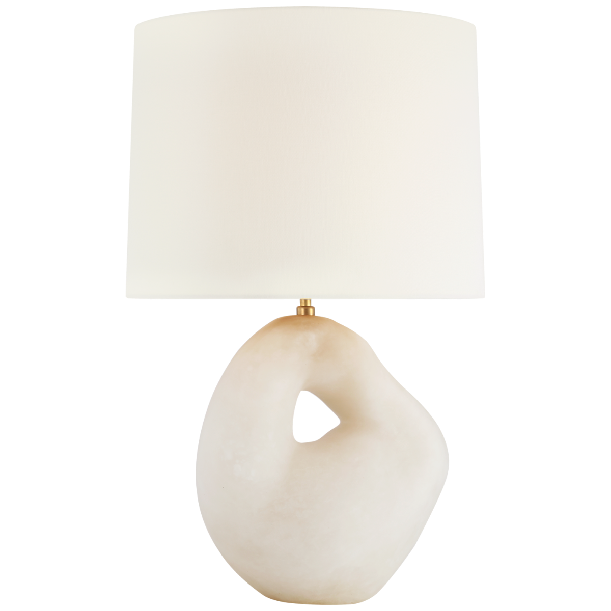 Adria 25" Cordless Table Lamp | Alabaster | Linen Shade