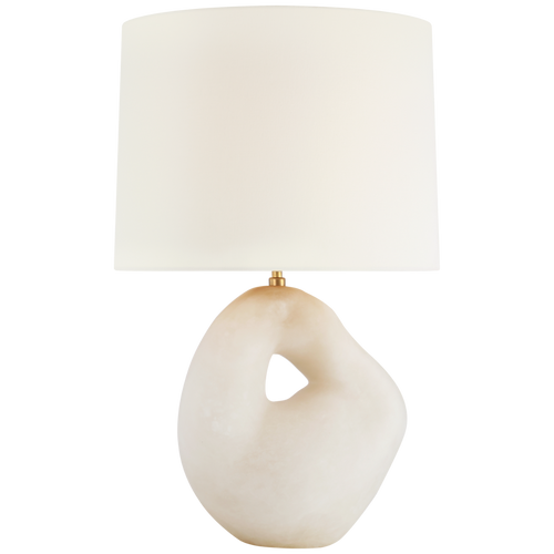 Adria 25" Cordless Table Lamp | Alabaster | Linen Shade