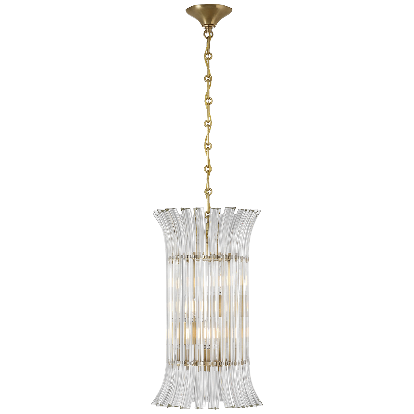 Rhine 12" Pendant | Hand-Rubbed Antique Brass | Crystal