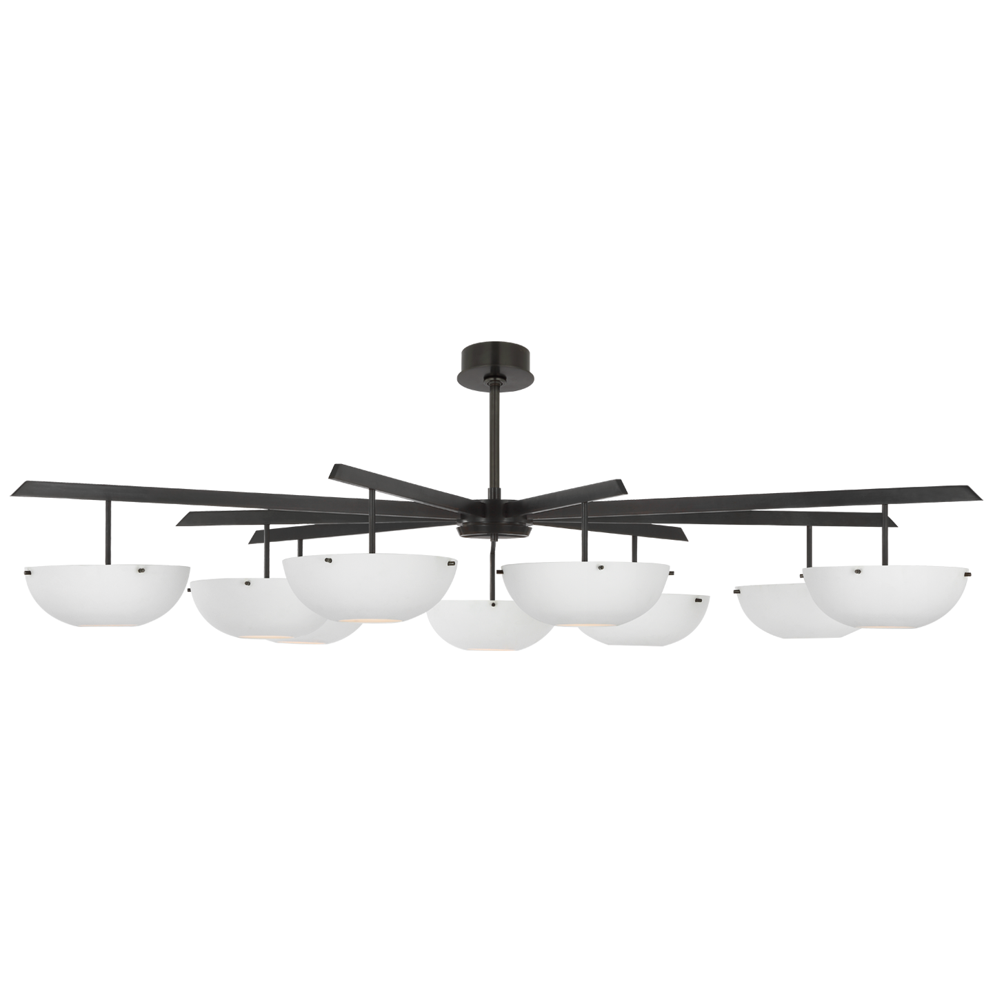 Valencia Grande Nine Light Chandelier | Bronze | Matte White