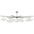 Valencia Grande Nine Light Chandelier | Polished Nickel | Matte White